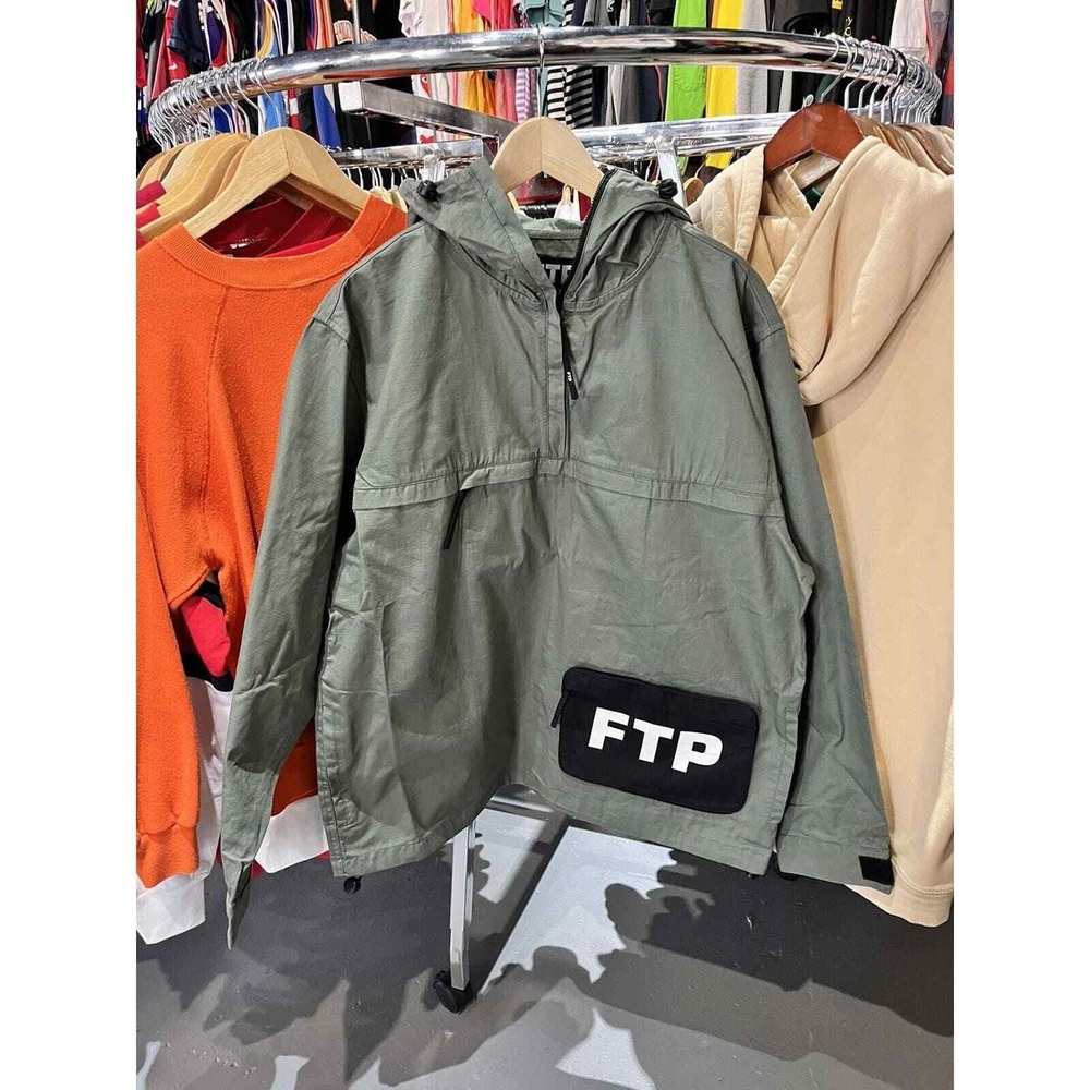 F*ck The Population FTP Green Pullover Windbreaker Anorak Jacket Size XL